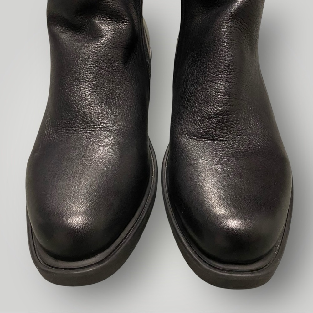 Bueno Olive Black leather Bootie Sz 39 - Picture 5 of 14